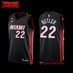 Miami Heat Jimmy Butler 2022-23 Black Icon Edition Jersey