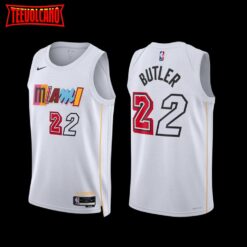 Miami Heat Jimmy Butler 2022-23 White City Edition Jersey