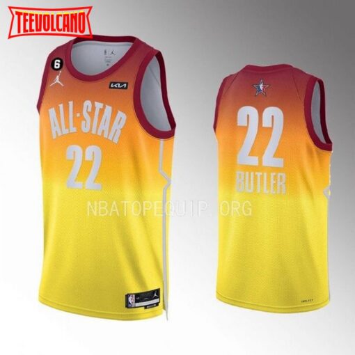 Miami Heat Jimmy Butler 2023 NBA All-Star Orange Jersey