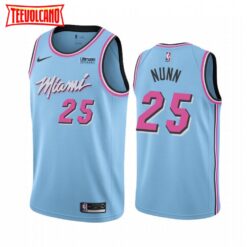 Miami Heat Kendrick Nunn 2020 Blue City Vice Night Jersey