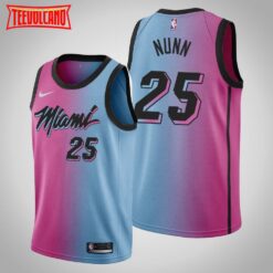 Miami Heat Kendrick Nunn 2021 City Pink Blue Jersey