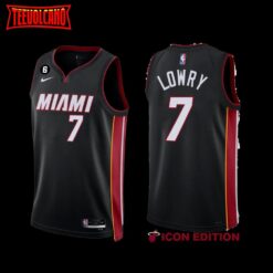 Miami Heat Kyle Lowry 2022-23 Black Icon Edition Jersey