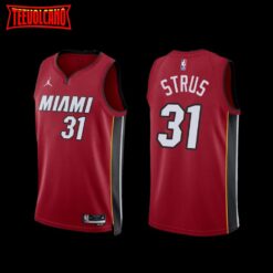 Miami Heat Max Strus 2022-23 Red Statement Edition Jersey