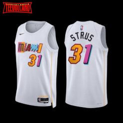 Miami Heat Max Strus 2022-23 White City Edition Jersey