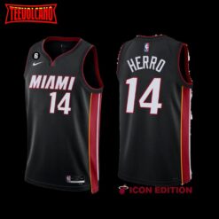 Miami Heat Tyler Herro 2022-23 Black Icon Edition Jersey