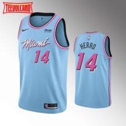 Miami Heat Tyler Herro Blue City Vice Night Jersey