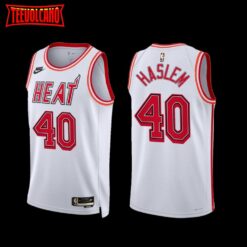 Miami Heat Udonis Haslem 2022-23 White Classic Edition Jersey