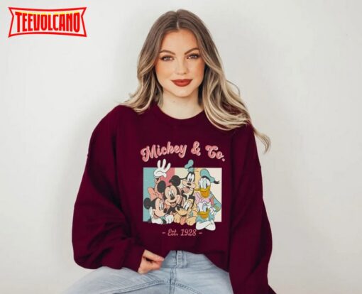 Mickey And Co Sweatshirt,Disney Mickey And Co Est 1928 Sweatshirt