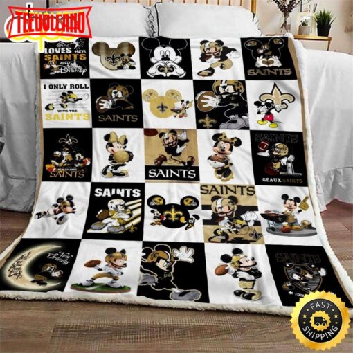 Mickey And Football Disney Blanket Gift For Fans Movie Disney