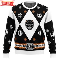 Mighty Morphin Power Rangers Black Ugly Christmas Sweater