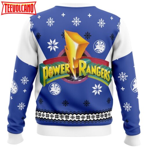 Mighty Morphin Power Rangers Blue Ugly Christmas Sweater