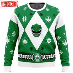 Mighty Morphin Power Rangers Green Ugly Christmas Sweater