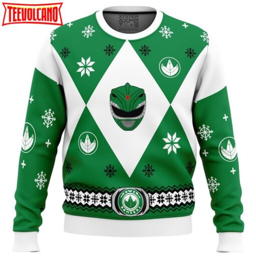 Mighty Morphin Power Rangers Green Ugly Christmas Sweater