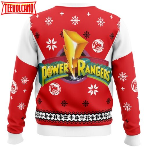 Mighty Morphin Power Rangers Red Ugly Christmas Sweater