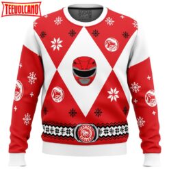 Mighty Morphin Power Rangers Red Ugly Christmas Sweater