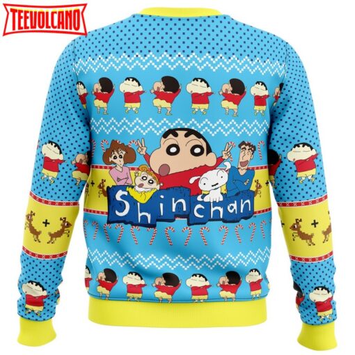 Naughty Shinnosuke Crayon Shin-chan Ugly Christmas Sweater