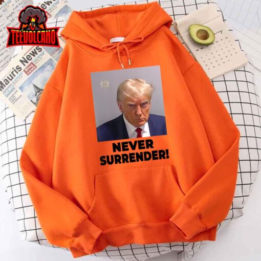 Never Surrender Trump Mugshot 47 2024 President T-Shirt