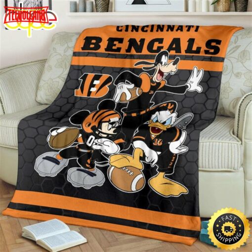 NFL Cincinnati Bengals Walt Disney For Fan NFL Football Blanket Gift