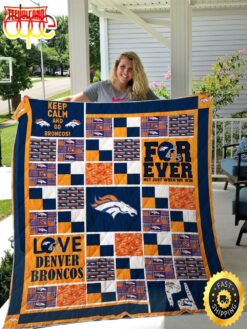 NFL Denver Broncos Navy Blue Orange For Fan NFL Football Blanket Gift