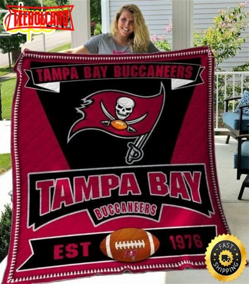 NFL Tampa Bay Buccaneers Red Black Est 1976 For Fan NFL Football Blanket Gift