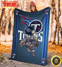 NFL Tennessee Titans Navy Blue Helmet For Fan NFL Football Blanket Gift