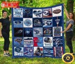 NFL Tennessee Titans NFL Footballs Sherpa Fleece Blanket