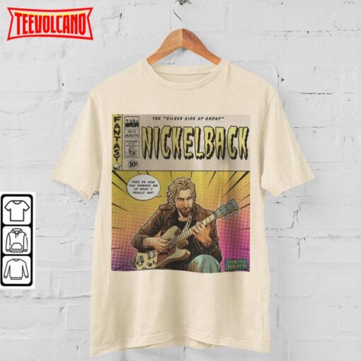 Nickelback Comic Art Silver Side Up Album World Tour Ticket 2023 T Shirt