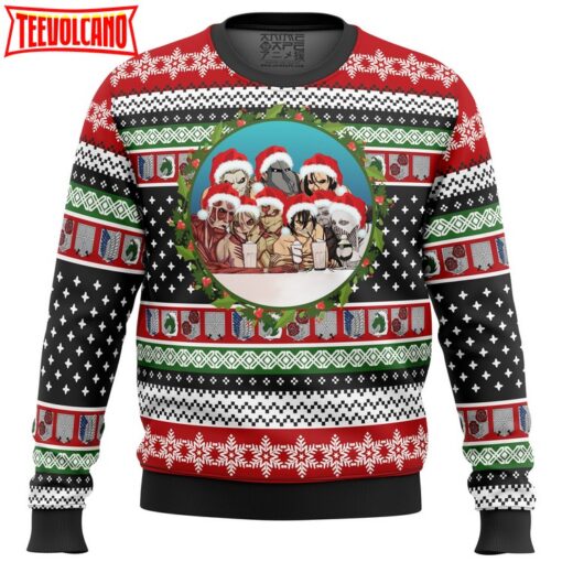 Nine Titans Attack on Titan Ugly Christmas Sweater