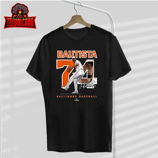 Number and Portrait Felix Bautista Baltimore MLBPA T-Shirt