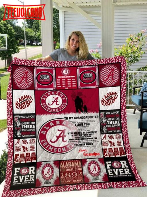 Ohio State Buckeyes To My Granddaughter Love Grandpa 3D Quilt Blanket