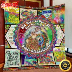 Old Hippies Dont Die They Just Fade Into Crazy Grandparents Hippie Blanket