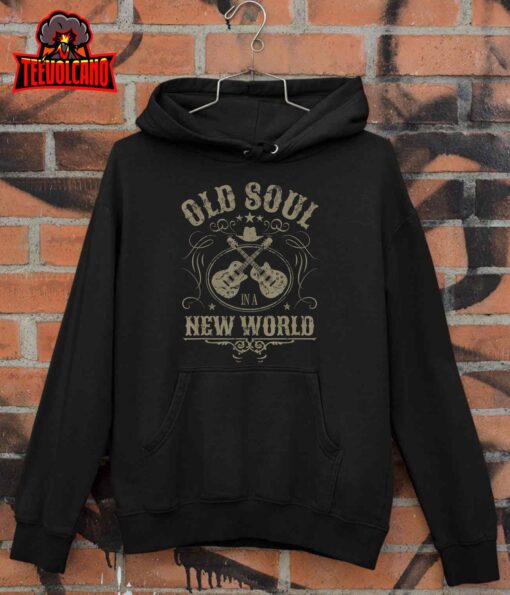 Old Soul in a New World Country Bluegrass Music Guitar Fan T-Shirt