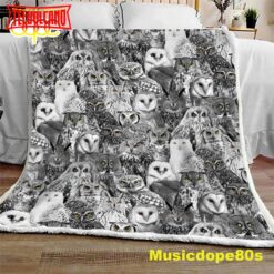 Owls Halloween Sofa Fleece Throw Blanket  Halloween Gifts