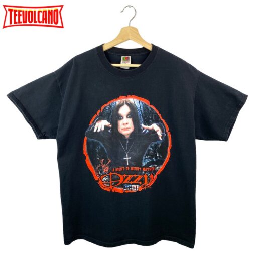 Ozzy Osbourne Rob Zombie Merry Mayhem 2001 Double Side Tour Shirt