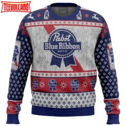 Pabst Blue Ribbon Ugly Christmas Sweater