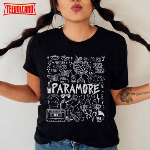 Paramore Doodle List Tour New Unisex T-shirt, Paramore Rock Band Shirt