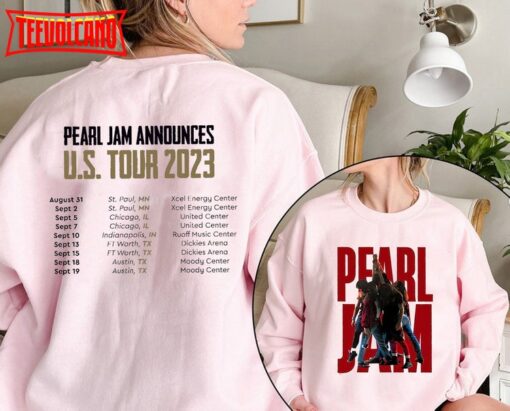 Pearl Jam 2023 US Tour Shirt, 90s Pearl Jam Alive Ten 1992 Rock Grunge Double-Sided Shirt