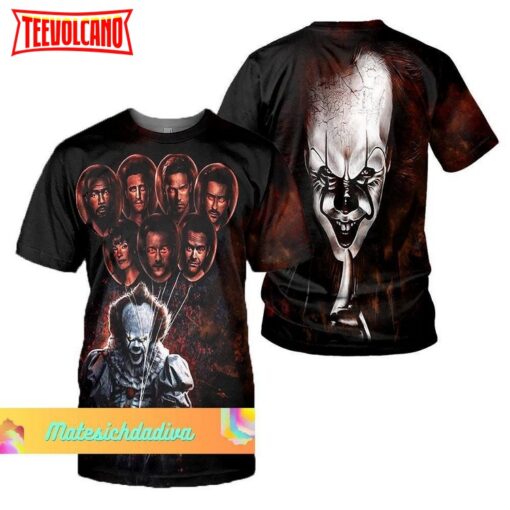 Pennywise Halloween Movie Characters 3D Pullover Hoodie