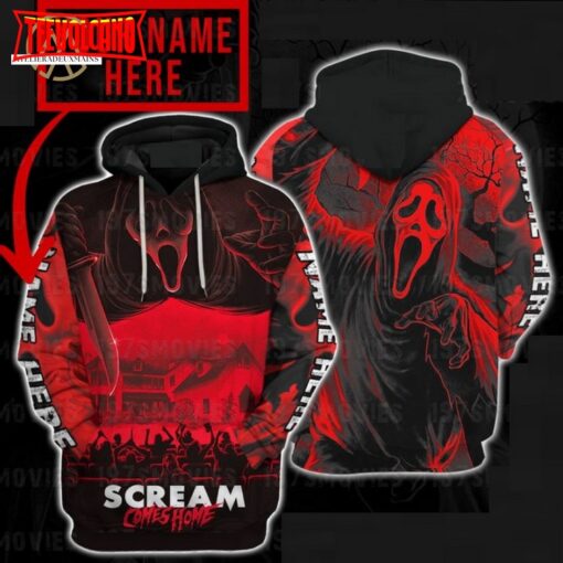 Personalized Ghostface Scream Comes Home Horror 3D Hoodie