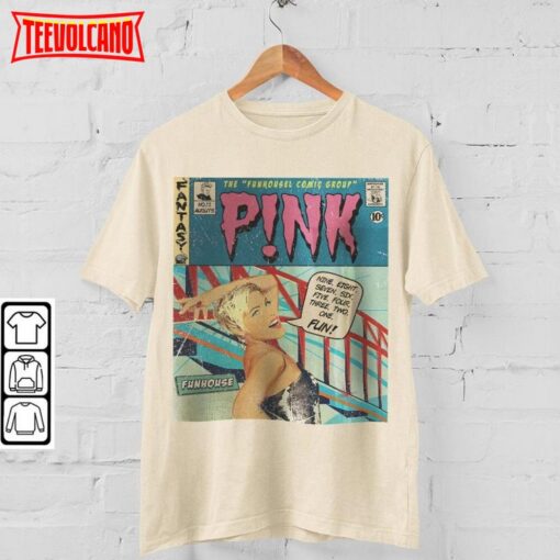 P!nk Comic Merch Book Art P!nk Funhouse World Tour T Shirt