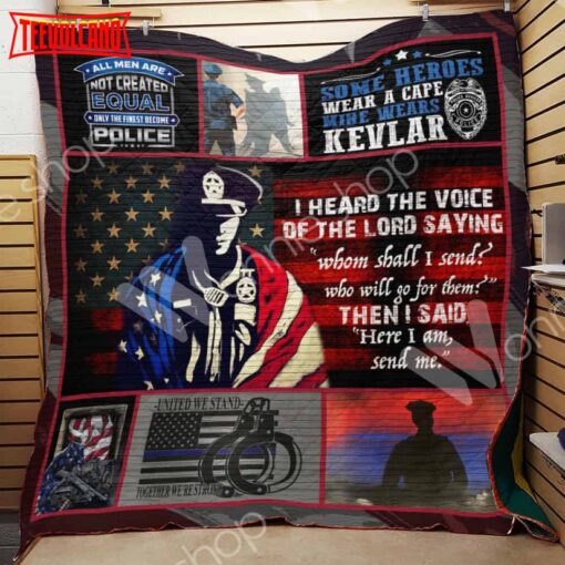 Police Officer 3D Customized Quilt Blanket