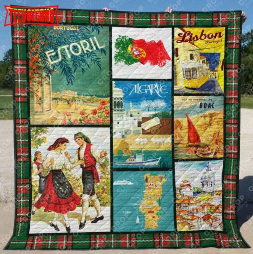 Portugal 3D Customized Quilt Blanket