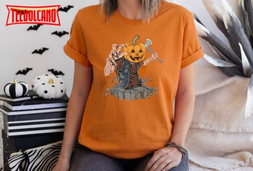 Pumpkin Head Killer Shirt, Horror Movie Halloween Sweatshirt