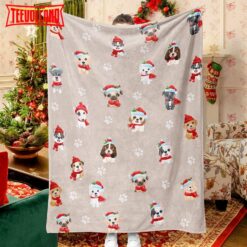 Puppy Portrait Cartoon Blanket