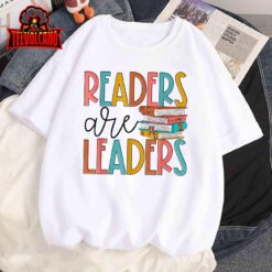 Readers Are Leaders Leopard Book Lover Back To School Women T-Shirt