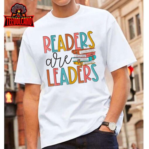 Readers Are Leaders Leopard Book Lover Back To School Women T-Shirt