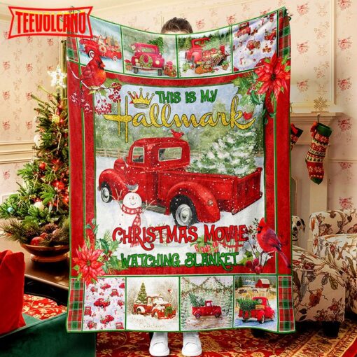 Red Truck And Snowman Christmas Blanket  Snowman Quilt Hallmark Blanket