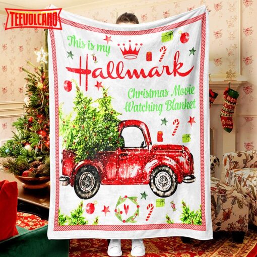 Red Truck Christmas Tree Hallmark Christmas Blanket  Hallmark Blanket