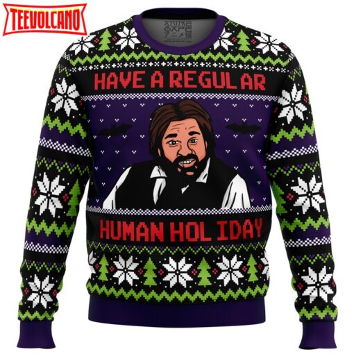 Regular Human Holiday What We Do In The Shadows Ugly Christmas Sweater