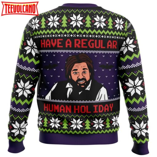 Regular Human Holiday What We Do In The Shadows Ugly Christmas Sweater